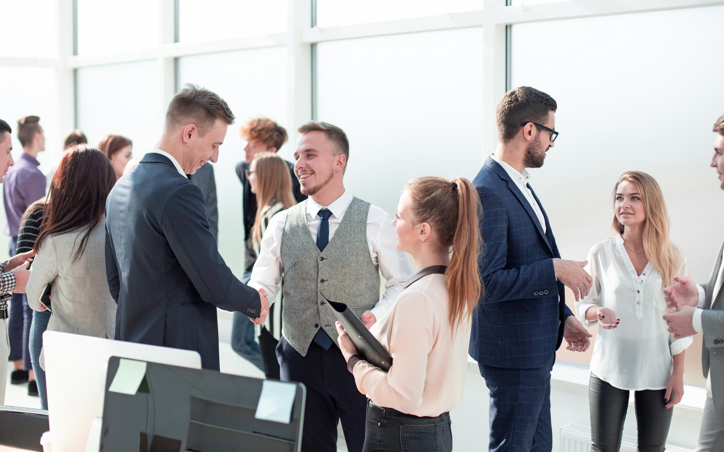 People at a job fair